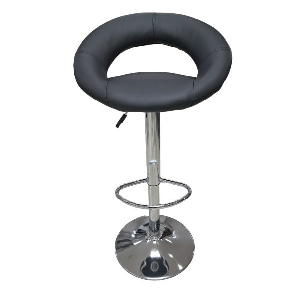 Black PU Barstool - Image 3