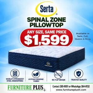 Spinal Zone Pillowtop Mattress - Queen (60″x 80″)