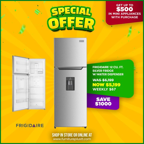 Frigidaire 12 Cu. Ft. Silver Fridge w/water dispenser