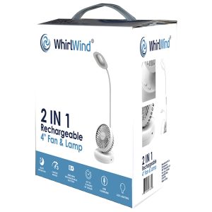 Whirlwind 4" 2 In 1 Lamp & Fan