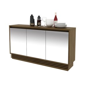 3 Mirrored Door Cabinet