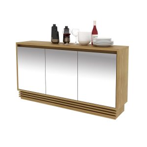 3 Mirrored Door Cabinet