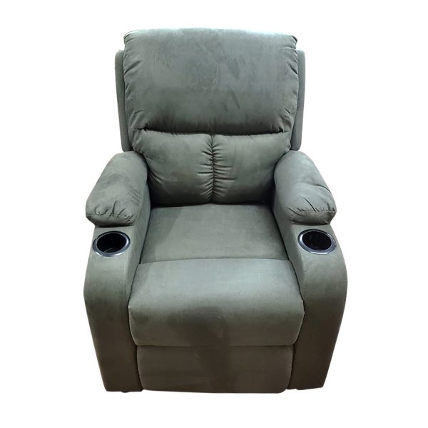 Grey Recliner w/cupholder