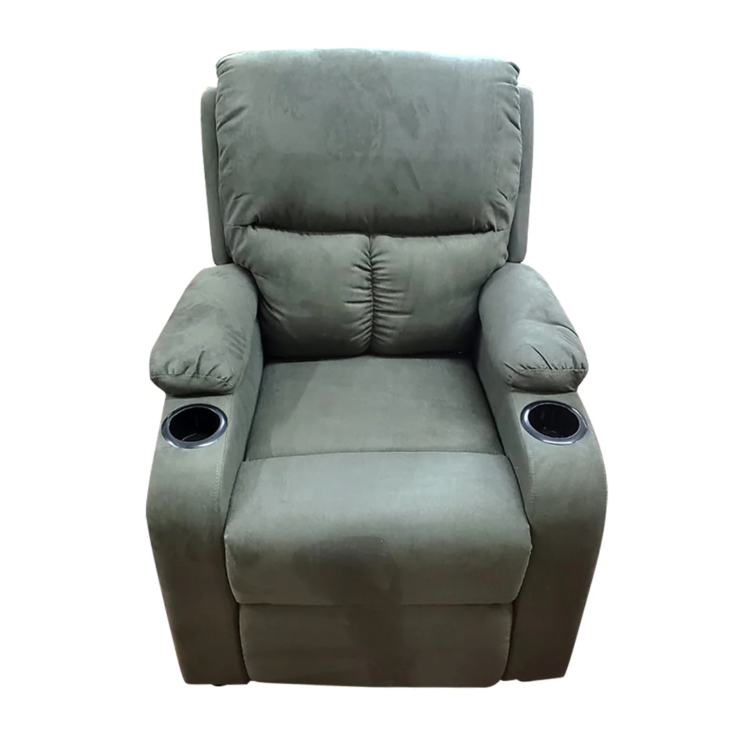 ONLINE ONLY - Grey Recliner w/cupholder