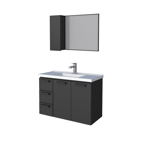 Bathroom Vanity Kit - Black Damascus