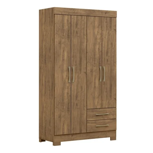 Scotland 4 Door Wardrobe - Brown