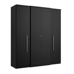 Splendor 4 Door Wardrobe Black