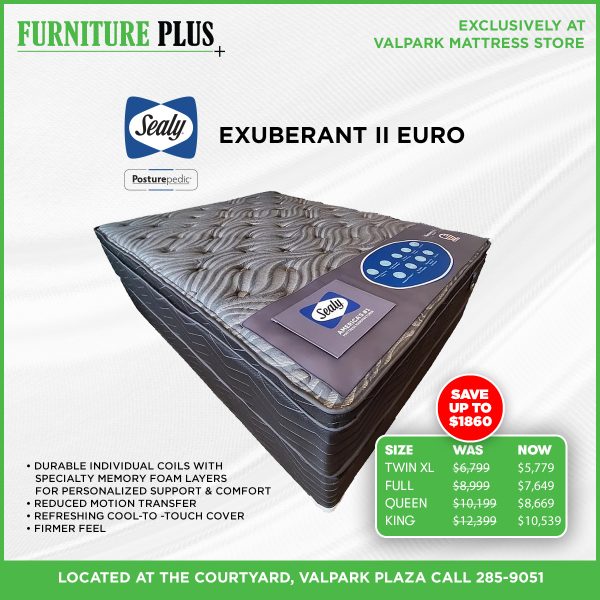 Sealy Plus Exuberant II Euro Mattress - VALPARK