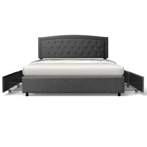 Fabric Bed - Grey w/Storage
