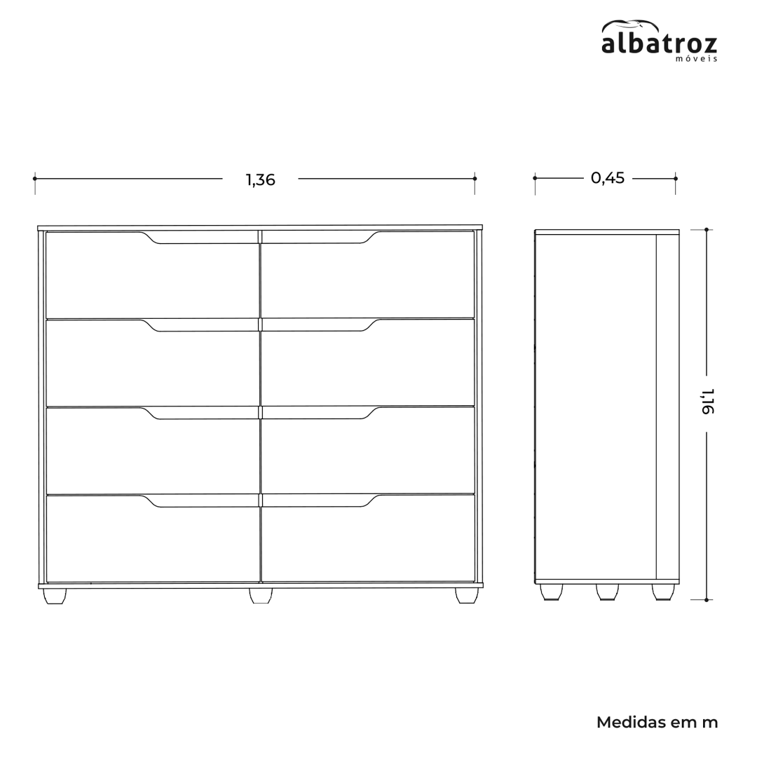 Online Only - 8 Drawer Chest Titanium - Image 2