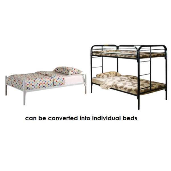 Metal Twin/Twin Bunkbed Black