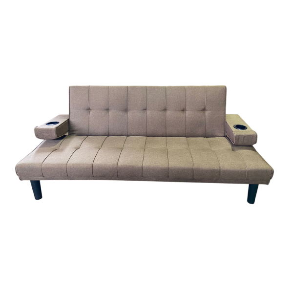 Ruby Brown Sofa Bed w/cupholders