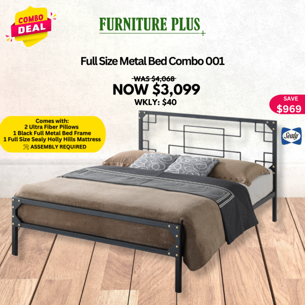 Full Size Metal Bed Combo 001