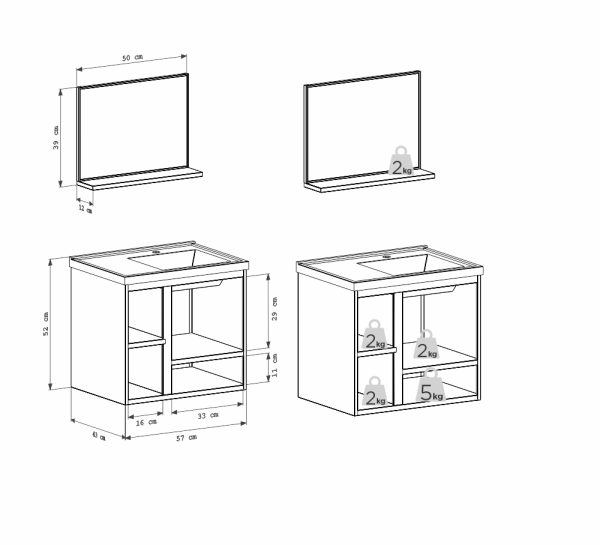 Bathroom Vanity Kit - Black Lichia - Image 4