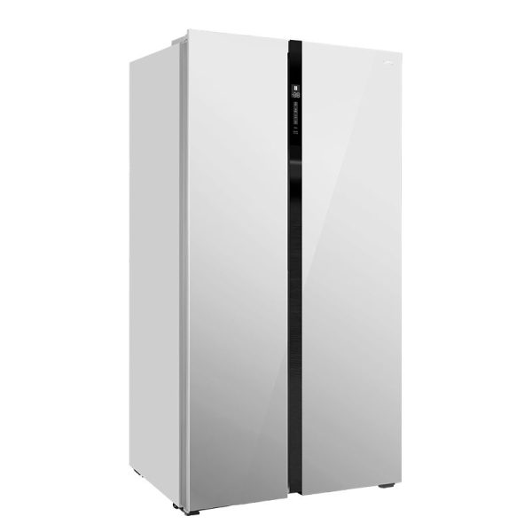 22cuft TCL Glass Side by Side Fridge White