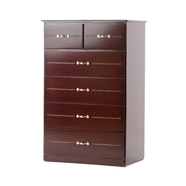 6 Drawer Tallboy Chest Ruby