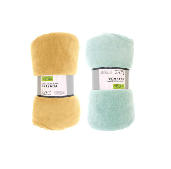 Coral Sherpa Blanket