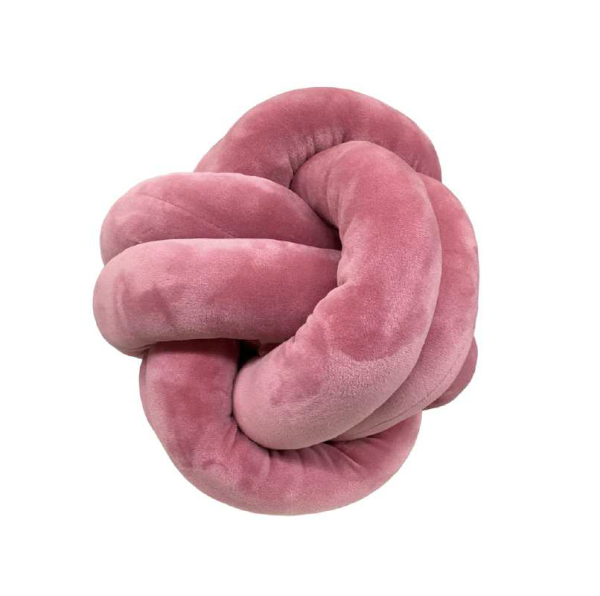 Decorative Knotted Pillow Blush