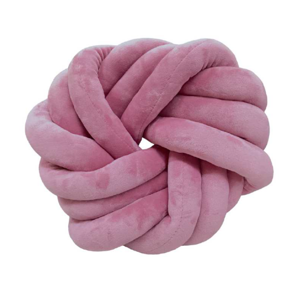 Decorative Knotted Pillow Blush