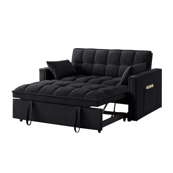 Pullout Sofa Bed Black - Image 2