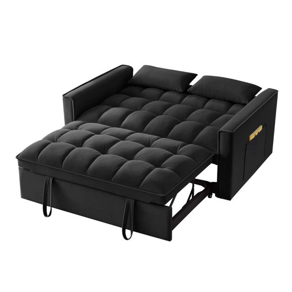 Pullout Sofa Bed Black - Image 3
