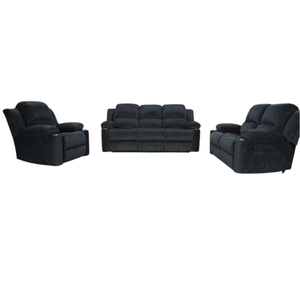3pc Recliner Set Grey