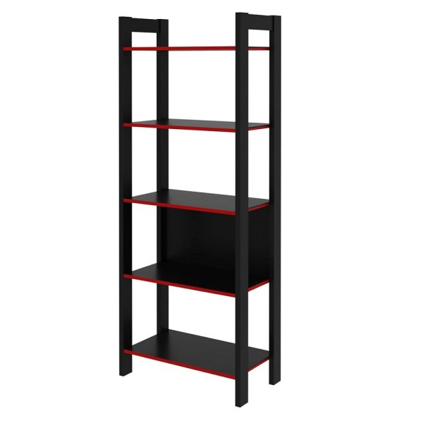 Gamer Bookcase Black-Red