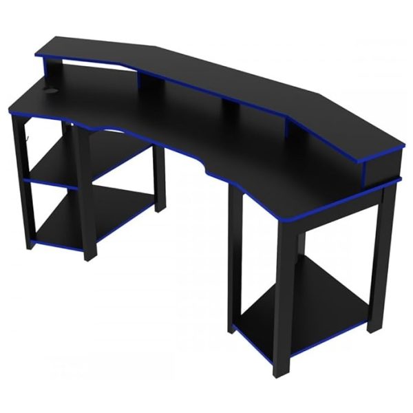 Gamer Desk Black-Blue
