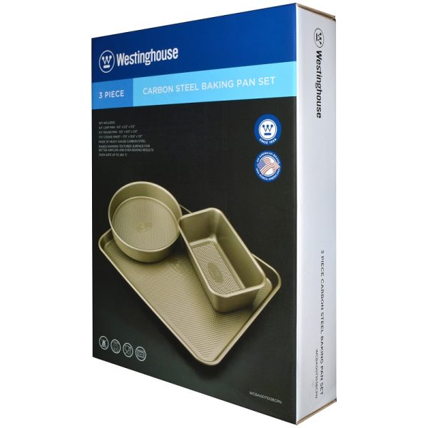 Westinghouse 3pc Carbon Steel Baking Pan Set - Image 2