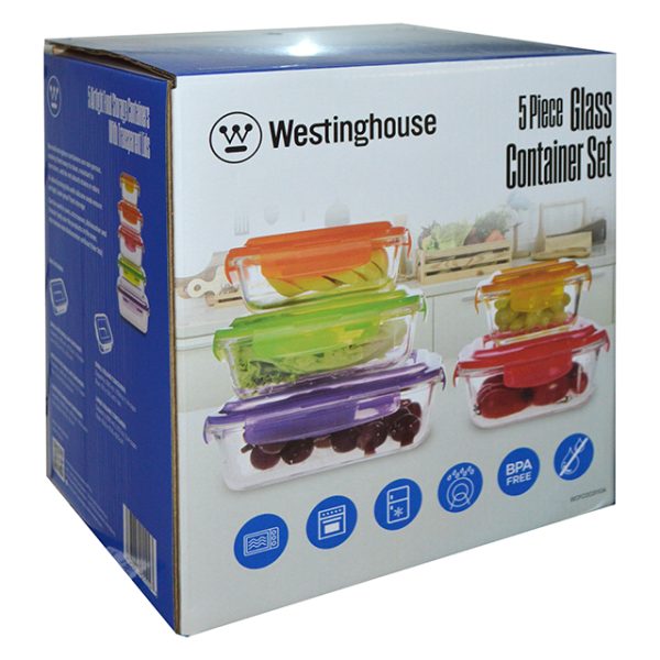 Westinghouse 5pc Round Container Set w/lids - Image 2