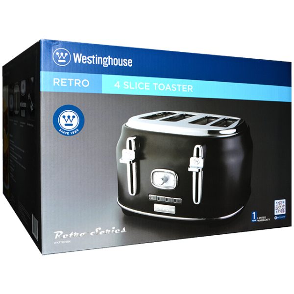 Westinghouse Retro 4 Slice Toaster Black