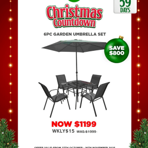 6pc Garden Umbrella Set