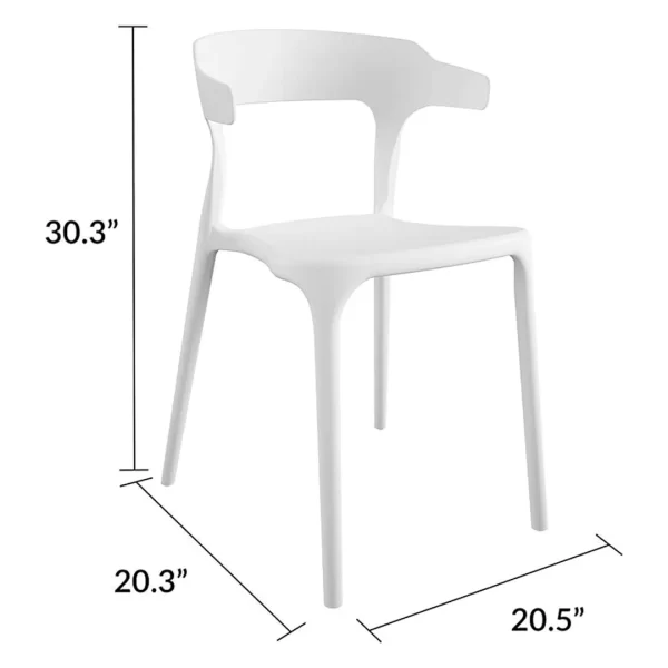 Plastic Outdoor Black Chair - Image 2