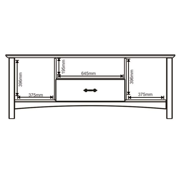 Bella 2 Door 1 Drawer Tv Stand - Image 4
