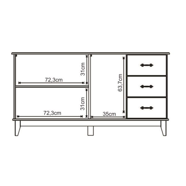 Bella 3 Door 3 Drawer Counter - Image 4
