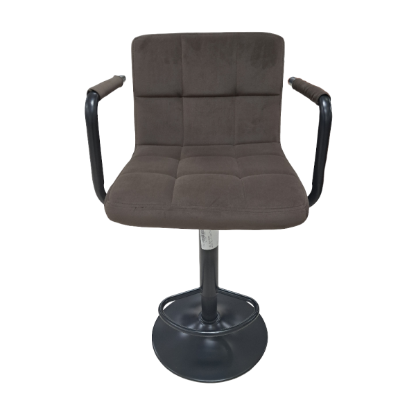 Brown Velvet Barstool 23006 - Image 4