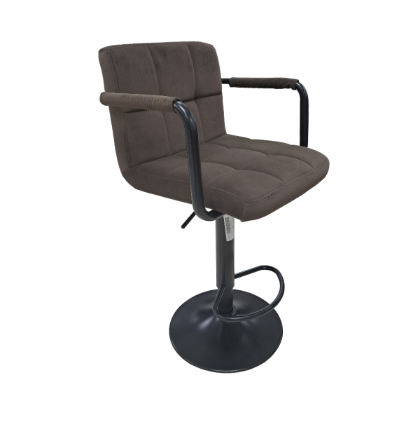 Brown Velvet Barstool 23006