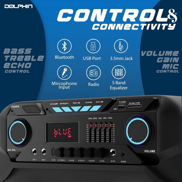 Dolphin Dual 15" Portable Party Speaker - Image 3