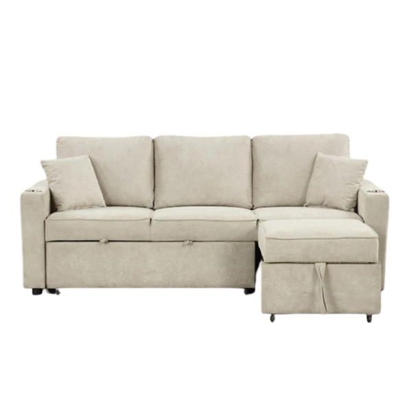 Kendal Sleep Sofa Sectional Beige - Image 3