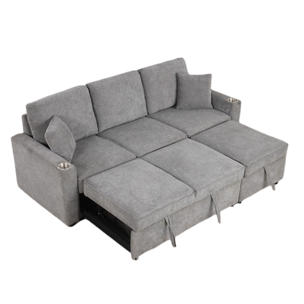Kendal Sleep Sofa Sectional Grey - Image 3