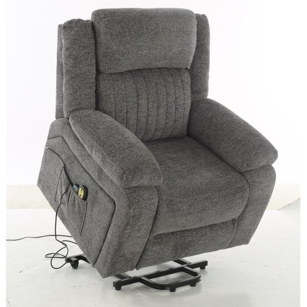 Grey Power Lift Recliner w/8 vibration massage