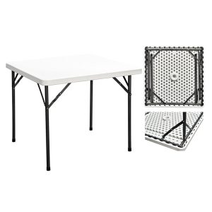 White Square Folding Table