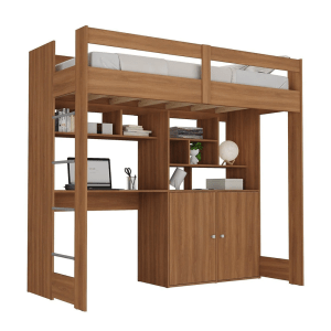 Twin Size Loft Bed w/Desk + Cupboard NG