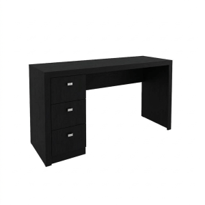 ONLINE ONLY- Reversible 3 Drawer Office Desk Black