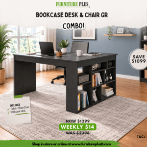 Bookcase Desk & Chair GR Combo
