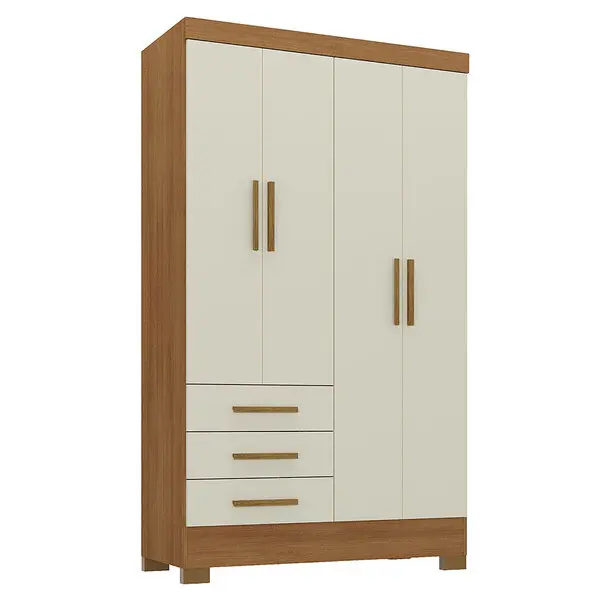4-Door 3 Drawer Wardrobe - Image 2
