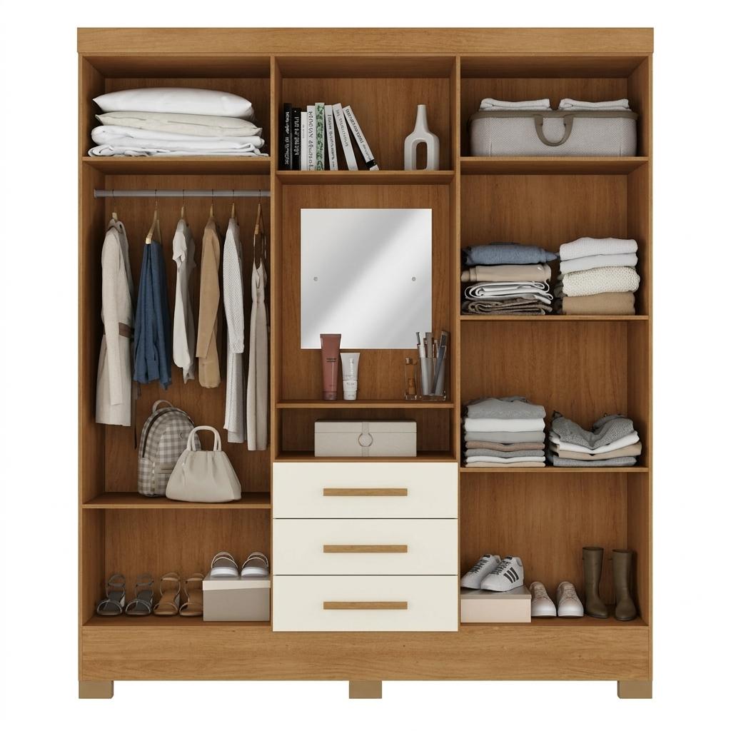 4-Door 3 Drawer Wardrobe - Image 3